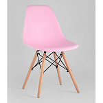 Пластиковый стул на ножках из массива бука Eames Pink варинант исполнения - 1 | Loft Concept в Новосибирске