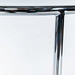 Приставной столик на серебристом основании с столешницей из стекла Noir варинант исполнения - 3 | Loft Concept в Новосибирске