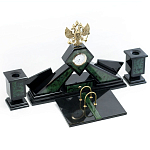 Настольный письменный набор из нефрита Герб России Dignity варинант исполнения - 2 | Loft Concept в Новосибирске