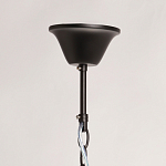 Люстра круглая из матового черного металла с подвесками из прозрачных стеклянных трубок Noir Tubes варинант исполнения - 11 | Loft Concept в Новосибирске