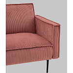 Диван современный вельветовый прямой Worcester Коралл варинант исполнения - 3 | Loft Concept в Новосибирске