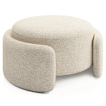 Круглая Оттоманка Alice ткань букле варинант исполнения - 1 | Loft Concept в Новосибирске