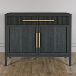 Буфет Primo с двумя ящиками и двумя фасадами Черный дуб варинант исполнения - 2 | Loft Concept в Новосибирске