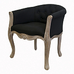 Кресло низкое в стиле прованс Louis French Armchair black flax варинант исполнения - 3 | Loft Concept в Новосибирске