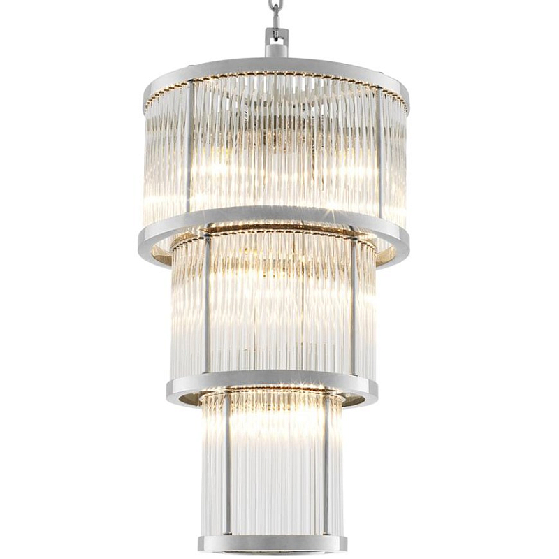 Люстра Chandelier Avery Nickel Никель Прозрачное Стекло в Новосибирске | Loft Concept 