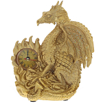 Часы в виде дракона Golden Dragon Clock варинант исполнения - 1 | Loft Concept в Новосибирске