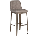Стул барный светло-серый из экокожи Spectacular High Bar Stool варинант исполнения - 1 | Loft Concept в Новосибирске