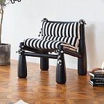 Кресло черно-белое со съемными подушками Celebrity варинант исполнения - 1 | Loft Concept в Новосибирске