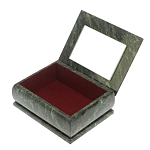 Шкатулка с зеркалом из натурального камня змеевик Stone Casket варинант исполнения - 4 | Loft Concept в Новосибирске