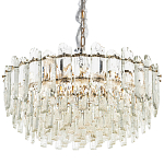 Круглая многоярусная люстра с хрустальным декором Cascade Waterfall Crystal Chandelier 12 варинант исполнения - 1 | Loft Concept в Новосибирске
