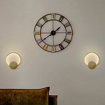 Бра в форме диска из бежевого алебастра Cryptocrystalline Stone варинант исполнения - 3 | Loft Concept в Новосибирске