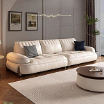 Диван кожаный с каркасом из массива дерева Furniture Medieval варинант исполнения - 2 | Loft Concept в Новосибирске