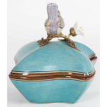 Фарфоровая шкатулка с птицей Eden Garden Blue варинант исполнения - 4 | Loft Concept в Новосибирске