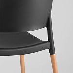 Пластиковый стул на ножках из массива бука Ferret Black 4 шт варинант исполнения - 6 | Loft Concept в Новосибирске