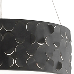Люстра в форме цилиндра с чёрным фактурным абажуром Round Necklines варинант исполнения - 1 | Loft Concept в Новосибирске