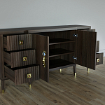 Большой Комод-буфет Elsa Dreams Walnut с ящиками варинант исполнения - 1 | Loft Concept в Новосибирске