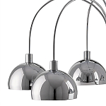 Люстра круглая серебряная с 6-ю плафонами в форме куполов Silver Domes варинант исполнения - 1 | Loft Concept в Новосибирске