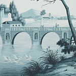 Обои ручная роспись Views of Italy Mare Verde варинант исполнения - 2 | Loft Concept в Новосибирске