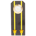 Часы подарочные настольные в виде погона ВМФ из натурального камня Змеевик Military Clock варинант исполнения - 4 | Loft Concept в Новосибирске