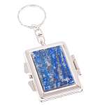 Зеркало брелок складное двухстороннее из натурального камня Лазурит Stone Mirrors варинант исполнения - 1 | Loft Concept в Новосибирске