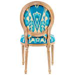 Стул из натурального бука с бирюзово-желтым узором Ikat Pattern бирюзовый варинант исполнения - 2 | Loft Concept в Новосибирске