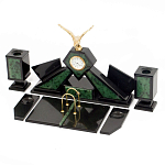 Настольный канцелярский набор из нефрита с декором в виде орла Golden Eagle варинант исполнения - 2 | Loft Concept в Новосибирске