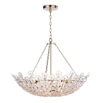 Люстра декорированная цветами из стекла Lightness of Flowers варинант исполнения - 1 | Loft Concept в Новосибирске