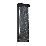 Настенный фонарь уличный прямоугольный черного цвета со стеклом с пузырьками Eurofase варинант исполнения - 2 | Loft Concept в Новосибирске
