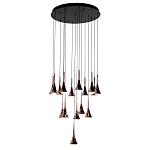 Люстра светодиодная с акриловыми конусообразными плафономи розовое золото Astra 60   варинант исполнения - 2 | Loft Concept в Новосибирске