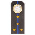 Часы погон подарочные настольные Авиация ВМФ из натурального камня Змеевик Military Clock варинант исполнения - 7 | Loft Concept в Новосибирске