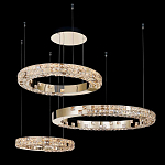 Люстра из 3-х колец с мозаичным хрустальным оформлением Sparks of Crystal варинант исполнения - 1 | Loft Concept в Новосибирске