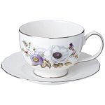 Чайный сервиз из фарфора с рисунком цветов на 6 персон 14 предметов Garden Whisper Porcelain Set  варинант исполнения - 2 | Loft Concept в Новосибирске