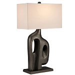 Настольная лампа с прямоугольным тканевым абажуром на фигурном каркасе Brutilist  варинант исполнения - 2 | Loft Concept в Новосибирске