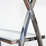 Металлический стеллаж со стеклянными полками Molecule варинант исполнения - 5 | Loft Concept в Новосибирске