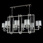 Люстра прямоугольной формы с 8-ю цилиндрическими плафонами из стекла Laurent варинант исполнения - 4 | Loft Concept в Новосибирске