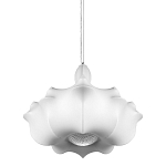 Подвесной светильник с белым фигурным абажуром и мягкими волнистыми краями Cloud Motion  варинант исполнения - 1 | Loft Concept в Новосибирске