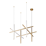 Люстра с 6-ю цилиндрическими плафонами на тонких тросах Trumpet tube варинант исполнения - 4 | Loft Concept в Новосибирске