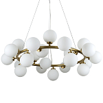 Кольцевая люстра с белыми стеклянными  плафонами в форме шара Berries Chandelier варинант исполнения - 1 | Loft Concept в Новосибирске