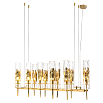 Люстра подвесная прямоугольная с 10-ю цилиндрическими плафонами LIAISON варинант исполнения - 2 | Loft Concept в Новосибирске