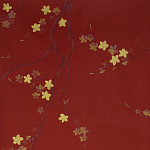 Обои ручная роспись Cherry Tree Special Colourway on Scarlet Lady dyed silk варинант исполнения - 1 | Loft Concept в Новосибирске