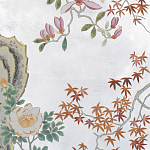 Обои ручная роспись Summer Night Blossom Original colourway on Ocean Silver gilded paper варинант исполнения - 2 | Loft Concept в Новосибирске