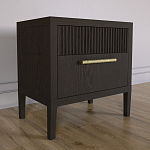 Прикроватная Тумбочка Primo с двумя ящиками Темный орех варинант исполнения - 2 | Loft Concept в Новосибирске