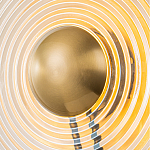 Бра с янтарным стеклянным диском и золотистыми акцентами Savio Glass Disc варинант исполнения - 7 | Loft Concept в Новосибирске