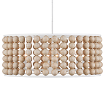 Люстра в форме цилиндра с вставками из деревянных бусин Wooden Beads варинант исполнения - 1 | Loft Concept в Новосибирске
