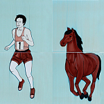 Дизайнерская плитка Конь бегун варинант исполнения - 2 | Loft Concept в Новосибирске