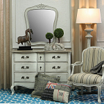 Комод бежевый в стиле Прованс Montmartre Provence Beige Wide варинант исполнения - 3 | Loft Concept в Новосибирске