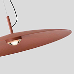 Подвесной светильник круглой формы с коричневым металлическим абажуром Halo Drift варинант исполнения - 2 | Loft Concept в Новосибирске