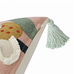 Подушка с цветочным принтом и кисточками Blooming Elegance Daisy варинант исполнения - 3 | Loft Concept в Новосибирске