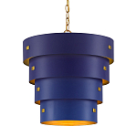 Подвесной светильник фигурный синий из 4-х широких колец Alternating Rings варинант исполнения - 1 | Loft Concept в Новосибирске