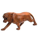 Статуэтка в виде тигра из дерева суар Predator варинант исполнения - 1 | Loft Concept в Новосибирске